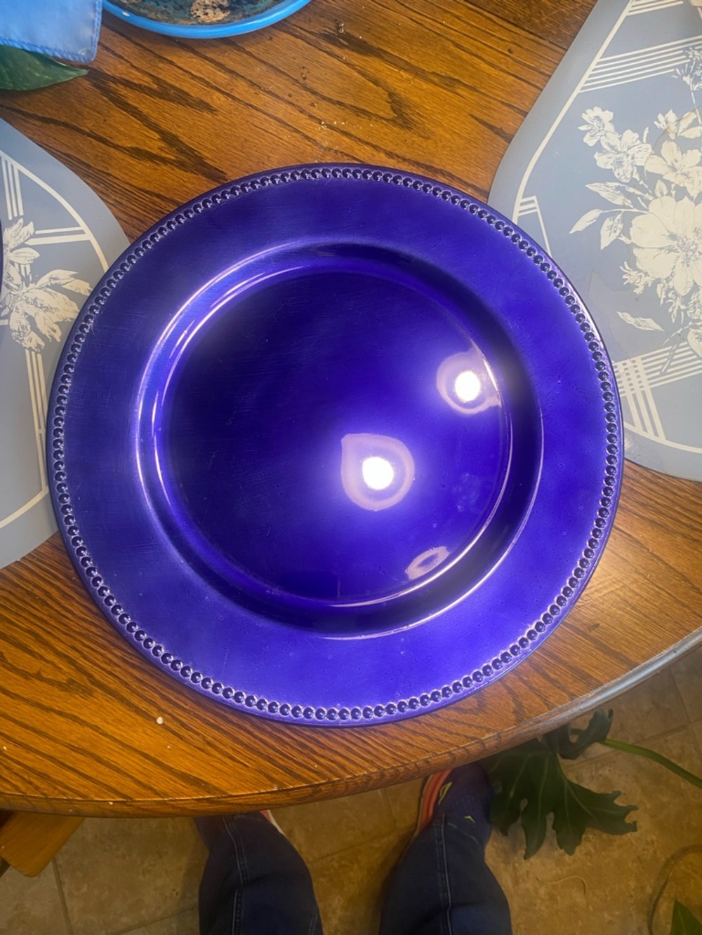 Blue Chargers Plates